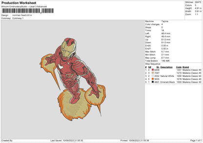 Iron 0509 Embroidery File 6 sizes