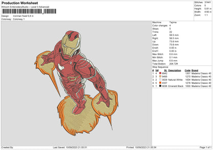 Iron 0509 Embroidery File 6 sizes