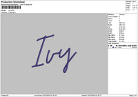 Ivytext Embroidery FIle 6 sizes