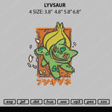 Lyvsaur Embroidery File 4 size