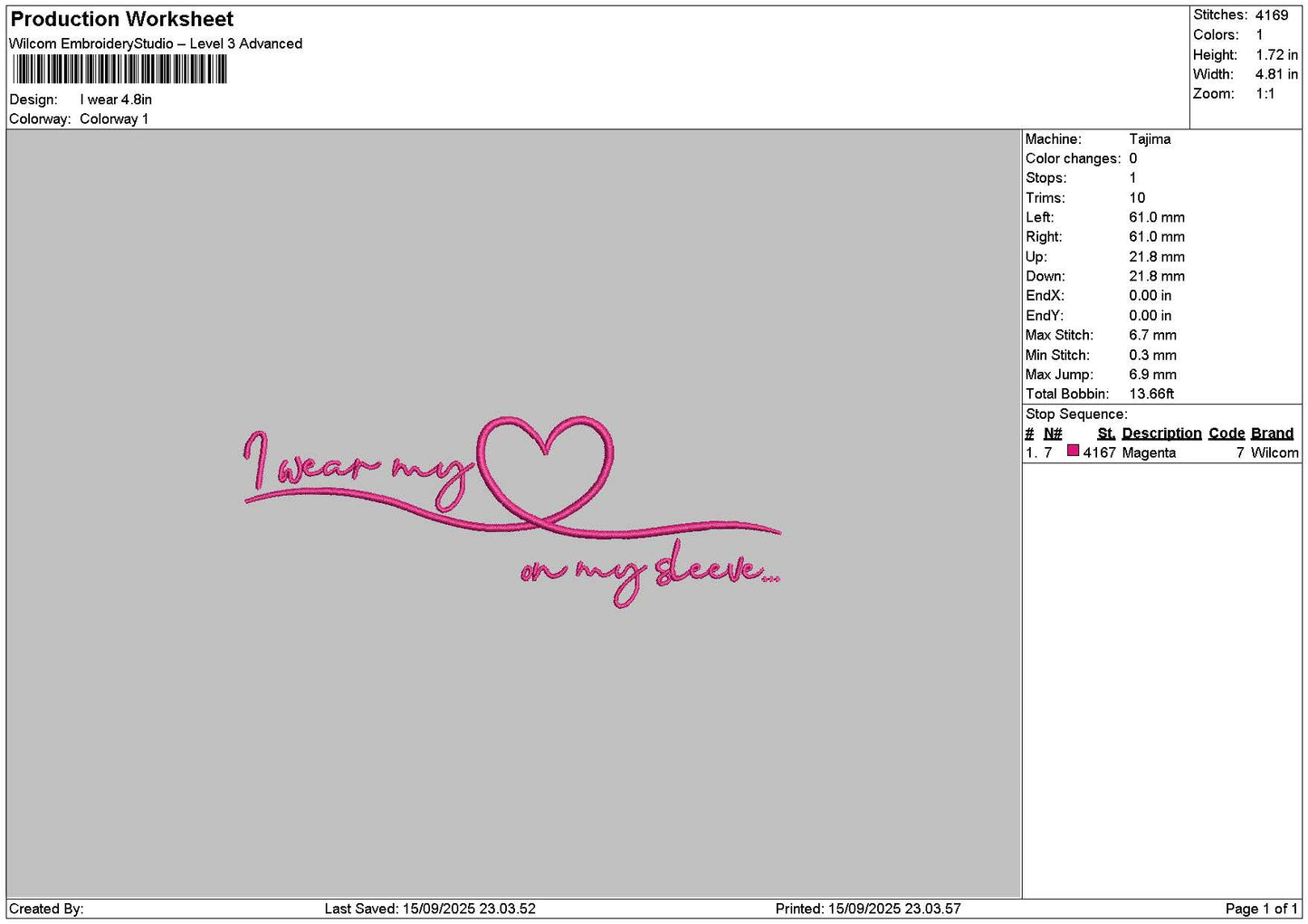 Weartext 1509 Embroidery File 6 sizes