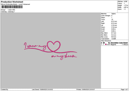 Weartext 1509 Embroidery File 6 sizes