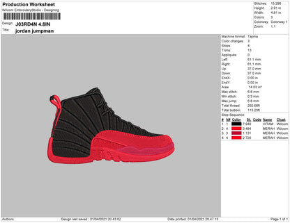 Jordan Red Black Shoes