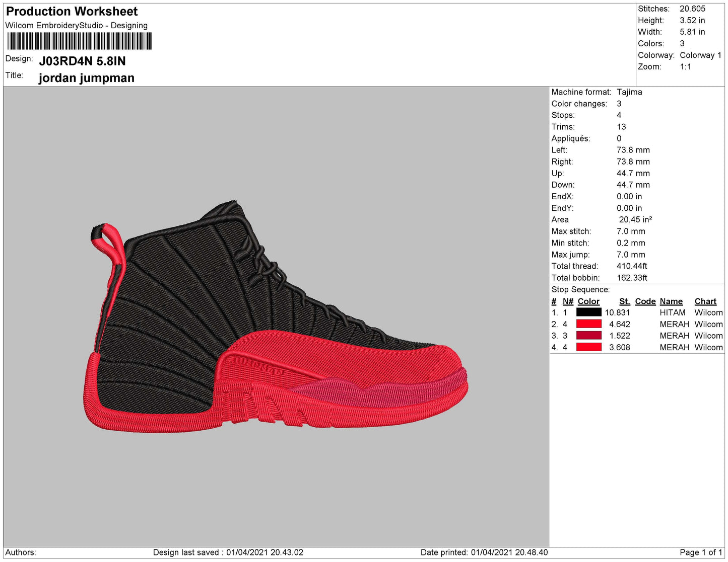 Jordan Red Black Shoes
