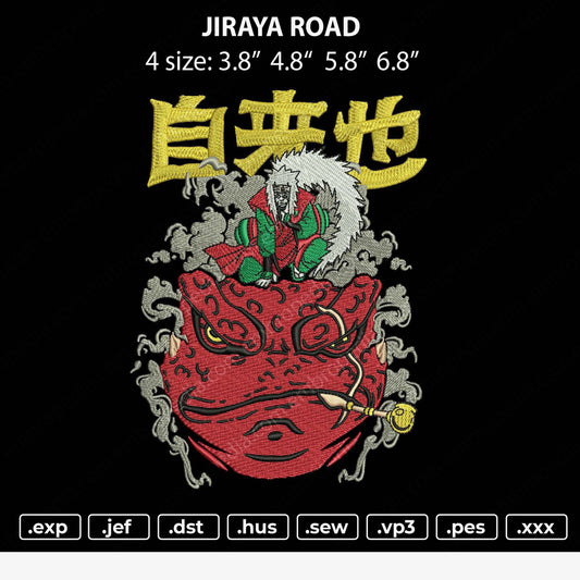 Jiraya Road Embroidery File 4 size