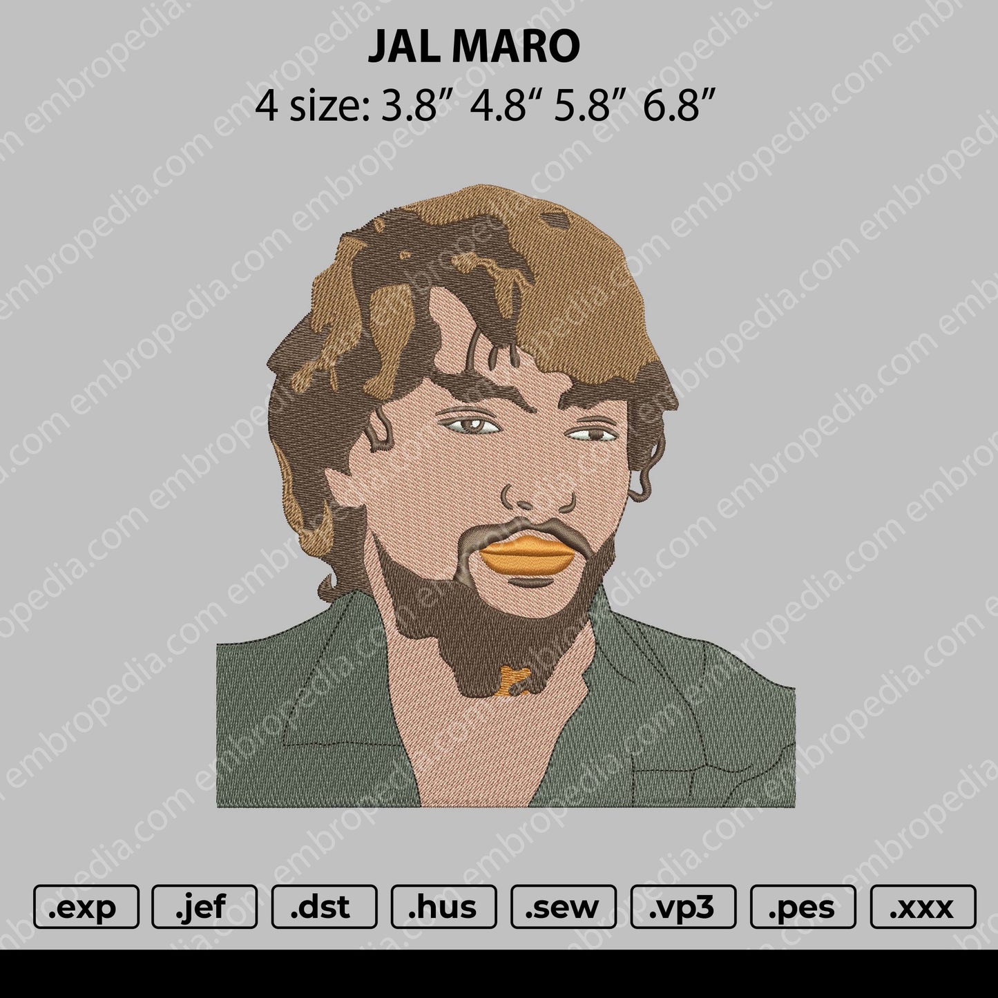 Jal Maro Embroidery File 4 size