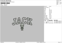 Jack Embroidery File 5 sizes