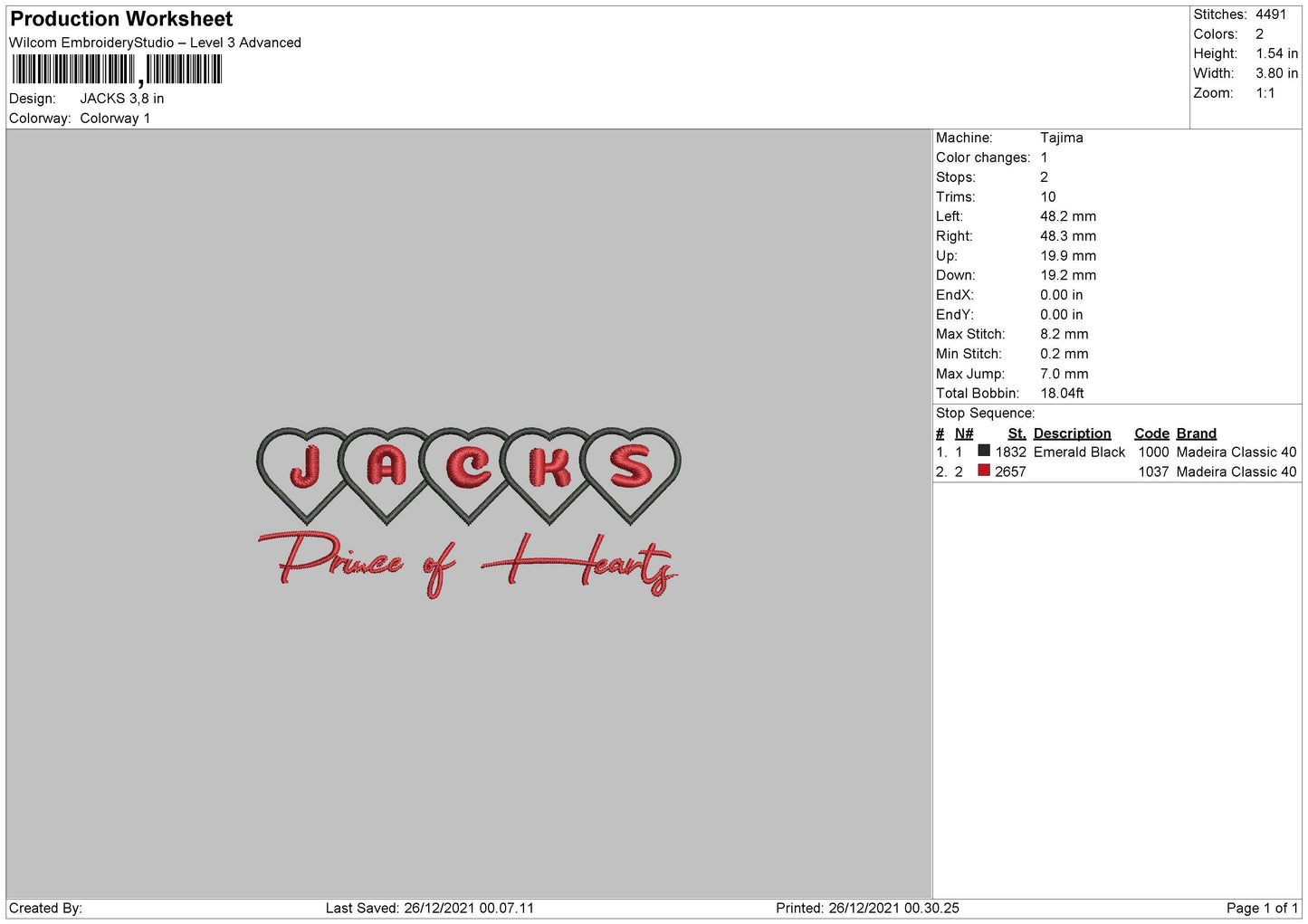 Jacks Embroidery File 4 size
