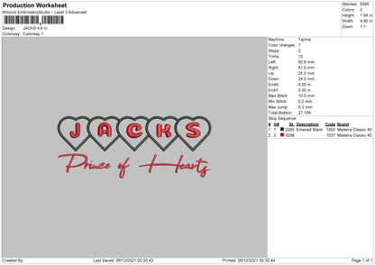 Jacks Embroidery File 4 size