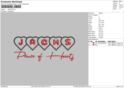 Jacks Embroidery File 4 size