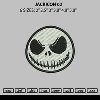 Jack Icon 02 Embroidery File 6 sizes