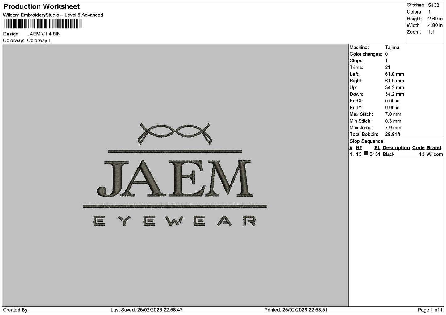 Jaemtext Embroidery 2 Files