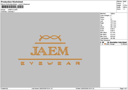 Jaemtext Embroidery 2 Files