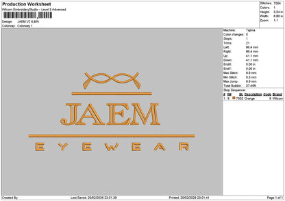 Jaemtext Embroidery 2 Files