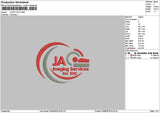 Ja 2012 Embroidery File 6 sizes