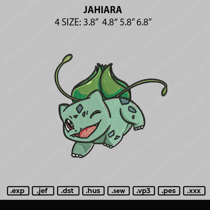 Jahiara Embroidery File 4 sizes