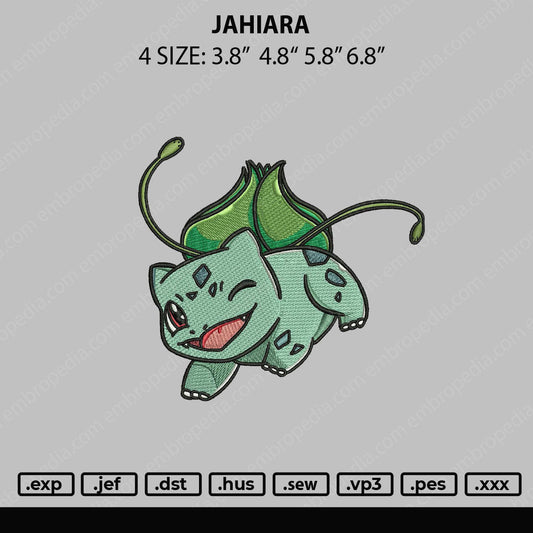 Jahiara Embroidery File 4 sizes