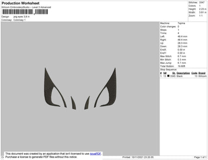 Jaig Eyes Embroidery File 4 size