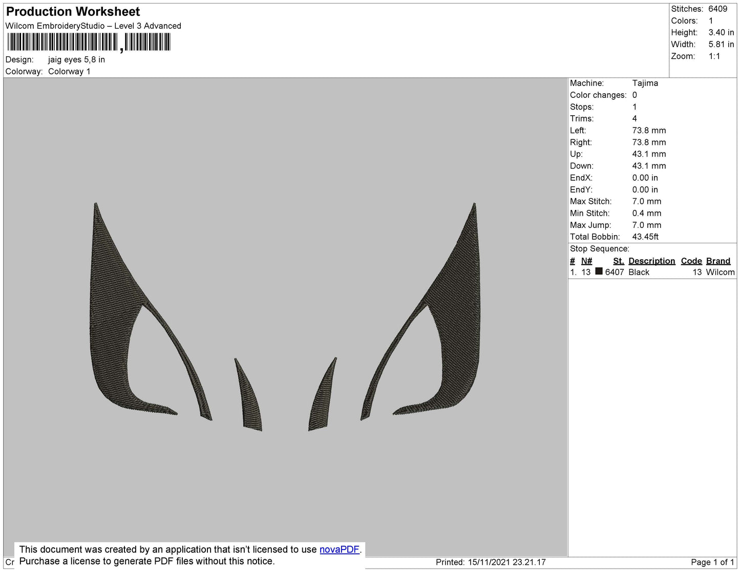Jaig Eyes Embroidery File 4 size