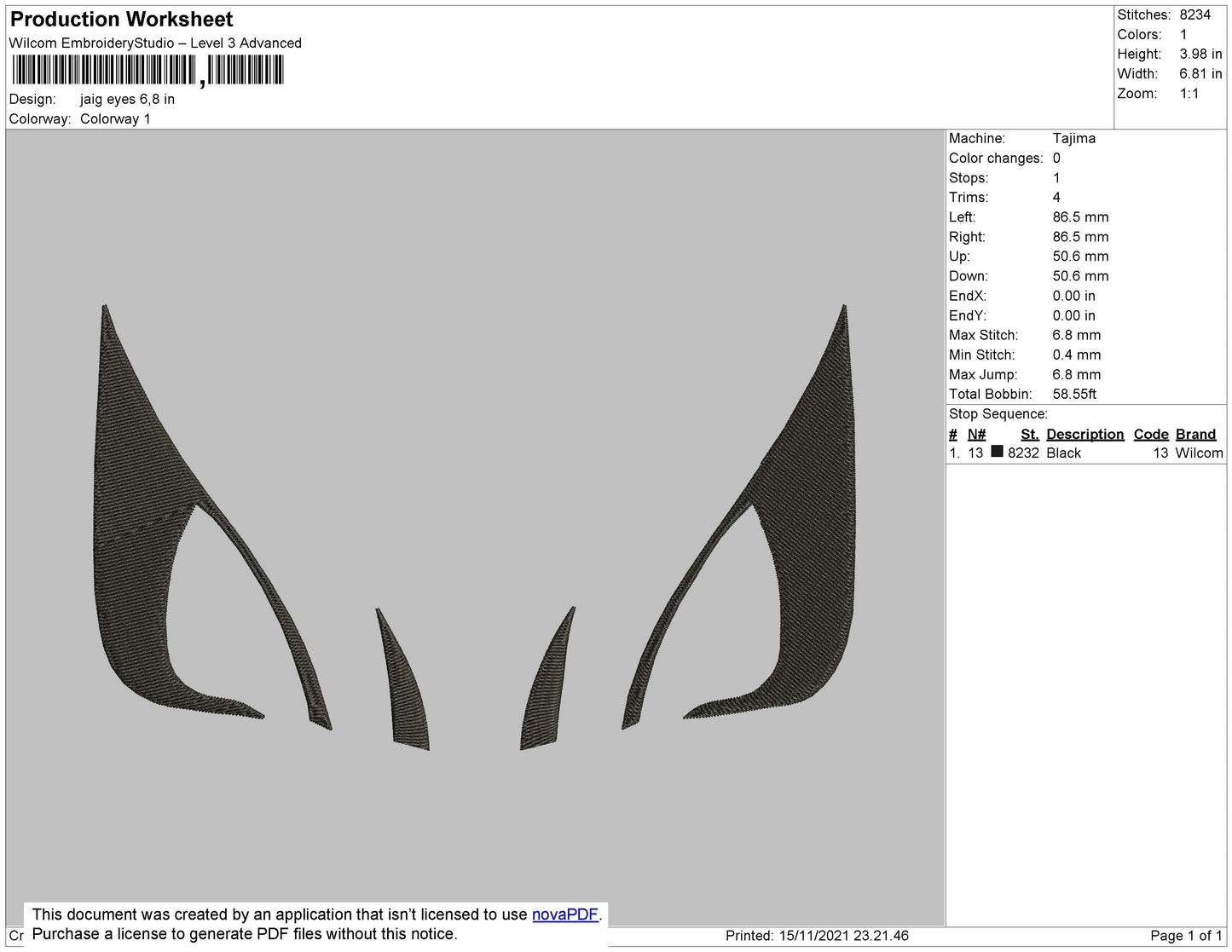 Jaig Eyes Embroidery File 4 size