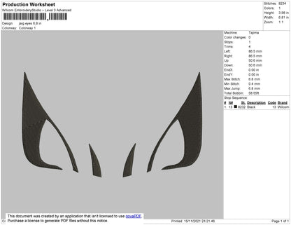 Jaig Eyes Embroidery File 4 size