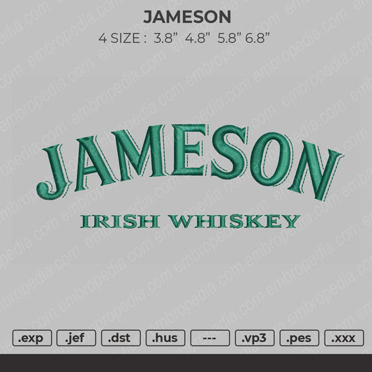 Jameson Embroidery File 4 size