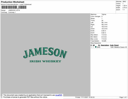 Jameson Embroidery File 4 size