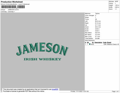 Jameson Embroidery File 4 size
