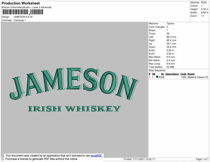 Jameson Embroidery File 4 size