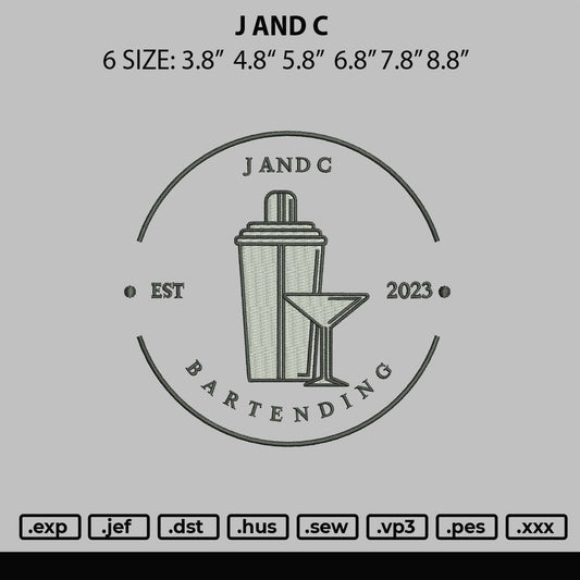 J And C Embroidery File 6 sizes