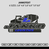 Jankotext Embroidery File 6 sizes