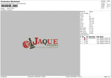 Jaquetext Embroidery File 6 sizes