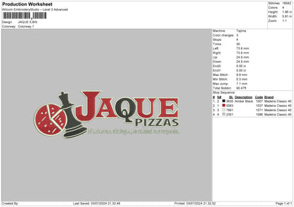 Jaquetext Embroidery File 6 sizes