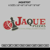 Jaquetext Embroidery File 6 sizes