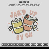 Jardtext Embroidery File 6 sizes