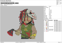 Jason Xtentacion Embroidery File 5 sizes