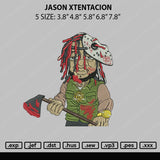 Jason Xtentacion Embroidery File 5 sizes