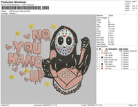 Jason No You Hang Up Embroidery File 5 sizes