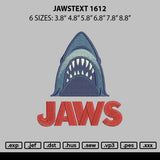 Jawstext 1612 Embroidery File 6 sizes