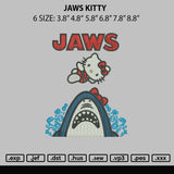 Jaws Kitty Embroidery File 6 sizes