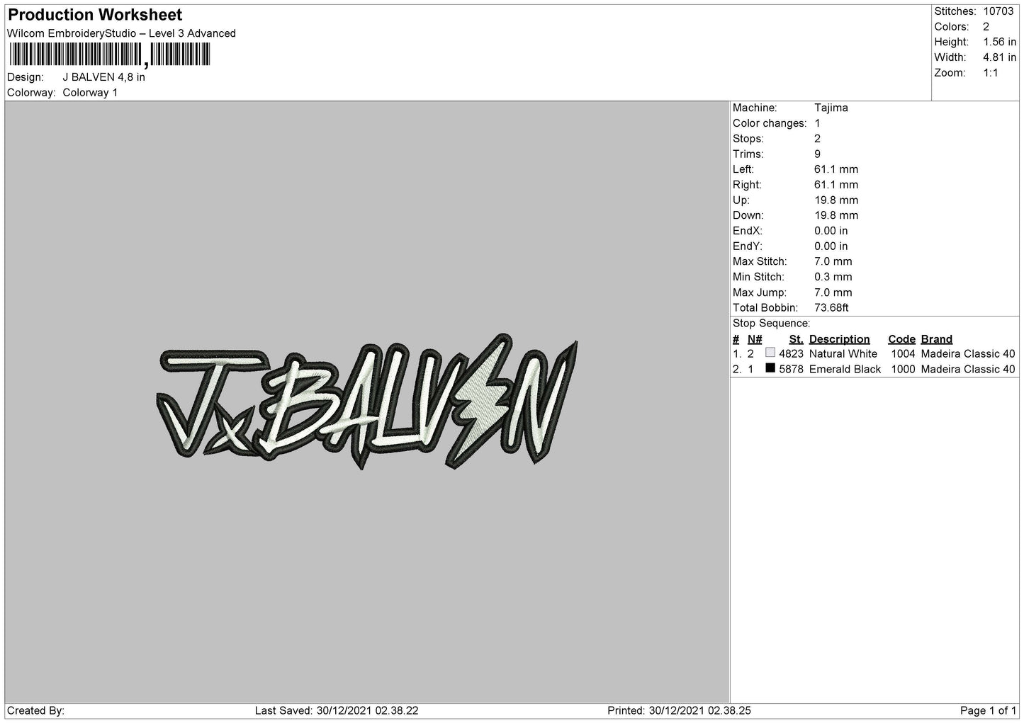 J Balven Embroidery File 4 size