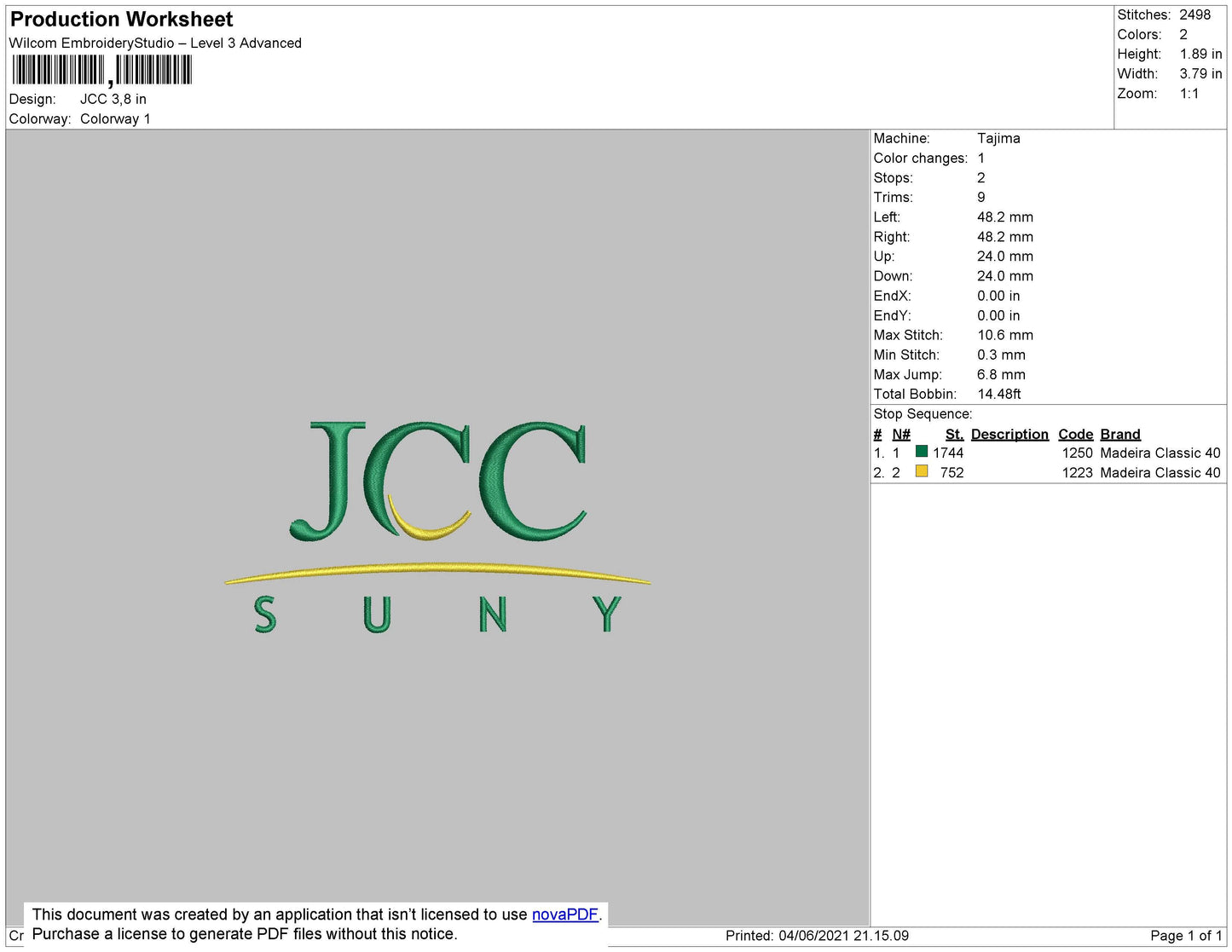 JCC Embroidery File 4 size
