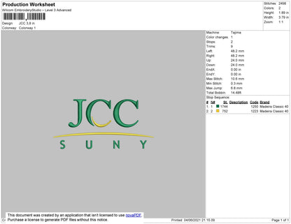 JCC Embroidery File 4 size