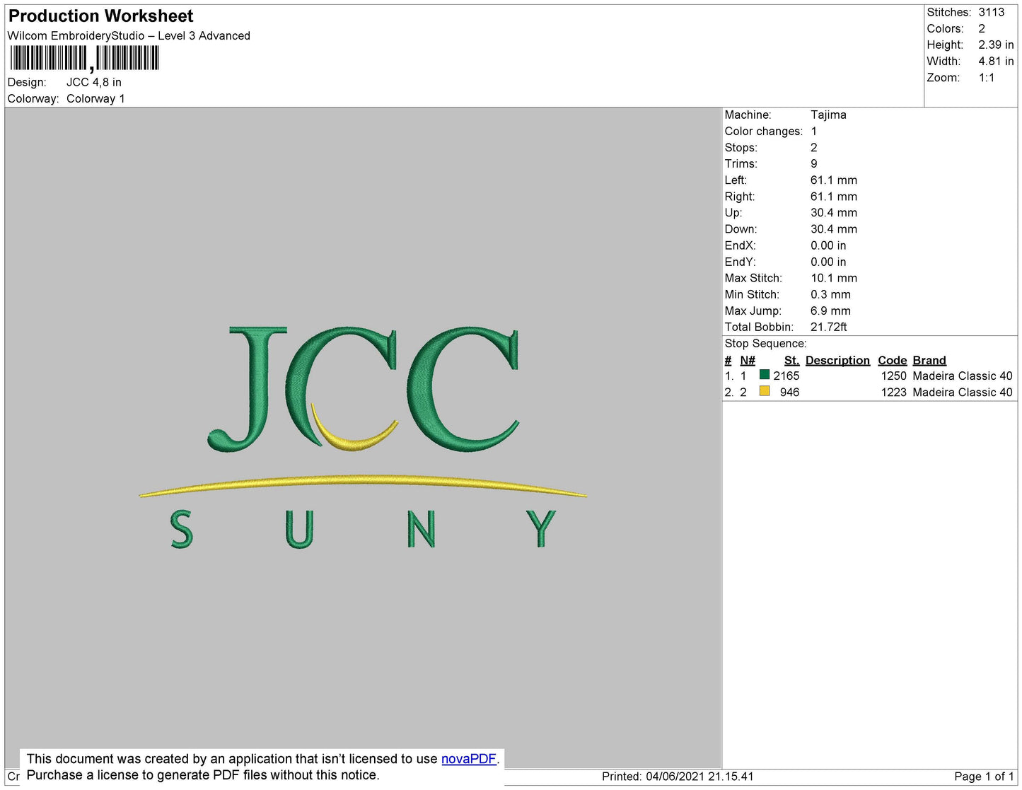JCC Embroidery File 4 size