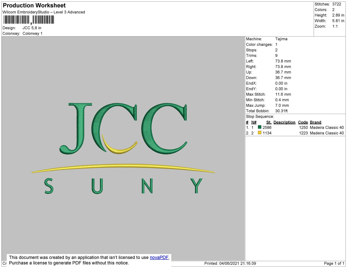 JCC Embroidery File 4 size