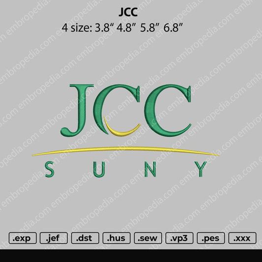 JCC Embroidery File 4 size