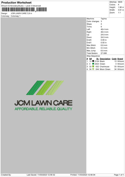 Jcm Embroidery File 6 sizes