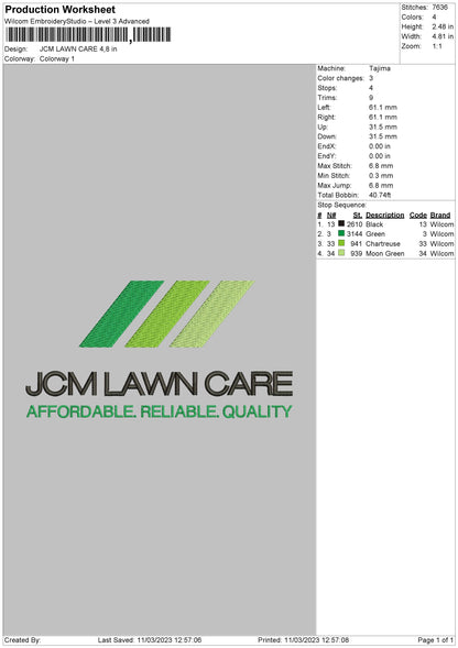 Jcm Embroidery File 6 sizes