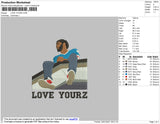 Jcole Love Yourz Embroidery File 5 size