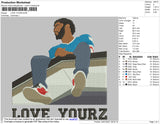 Jcole Love Yourz Embroidery File 5 size